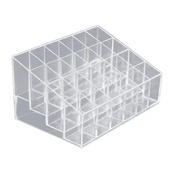 

24 Grid Acrylic Transparent Makeup Organizer Storage Boxes Make Up Organizer Lipstick Holder Jewelry Box Holder Display