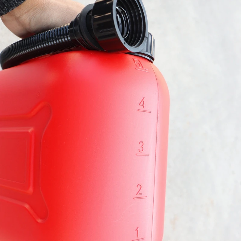 5L Car Fuel Tank Can Spare Plastic Petrol Gas Container Anti-Static Fuel Carrier Pipe Car Travel petrol can motorcycle fuel container