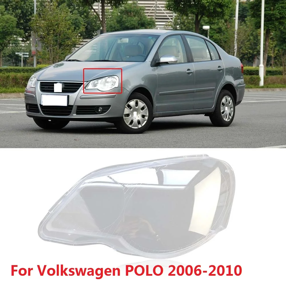 CAPQX 1PCS For Volkswagen POLO 2006-2010 Front Headlamp Headlight Lamp cover Lampshade Waterproof head light Shade Shell cap | Автомобили