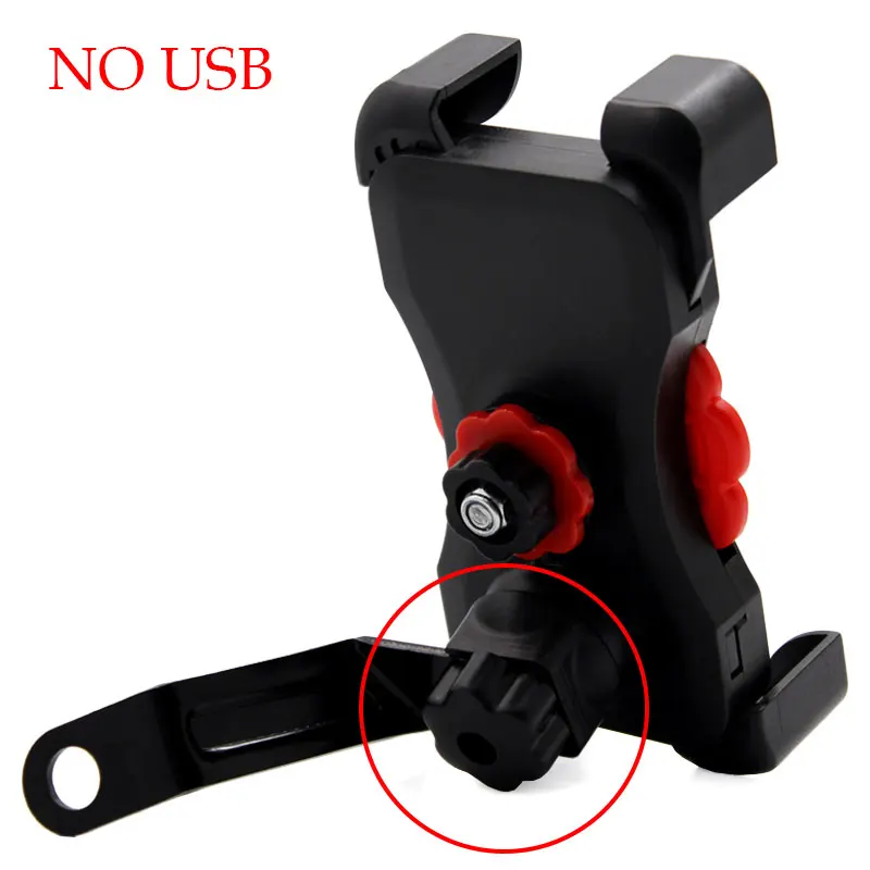 Phone Holder for iPhone Samsung Motorcycle Mobile Cellphone Holder Bike Handlebar Clip Stand GPS Mount Bracket 12V Double USB