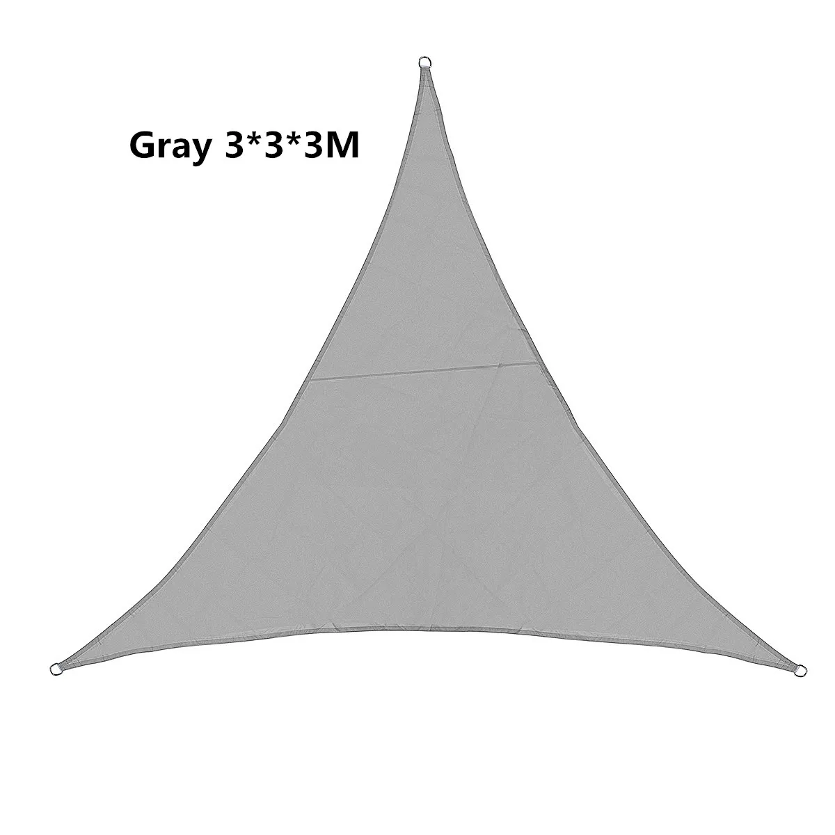 gray 3x3x3m 420D водонепроницаемый полиэстер треугольник козырек от солнца сетка солнцезащитный навес наружное укрытие от солнца черный серый цвет - Цвет: gray 3x3x3m