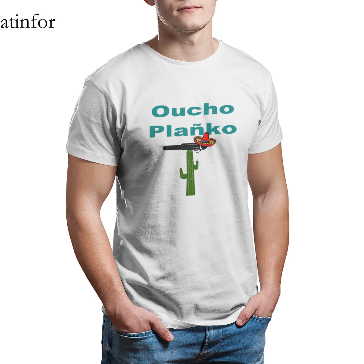 Футболка Oucho Planko map 100% хлопок игры Панк Топы Ретро футболки 18592 | Мужская одежда