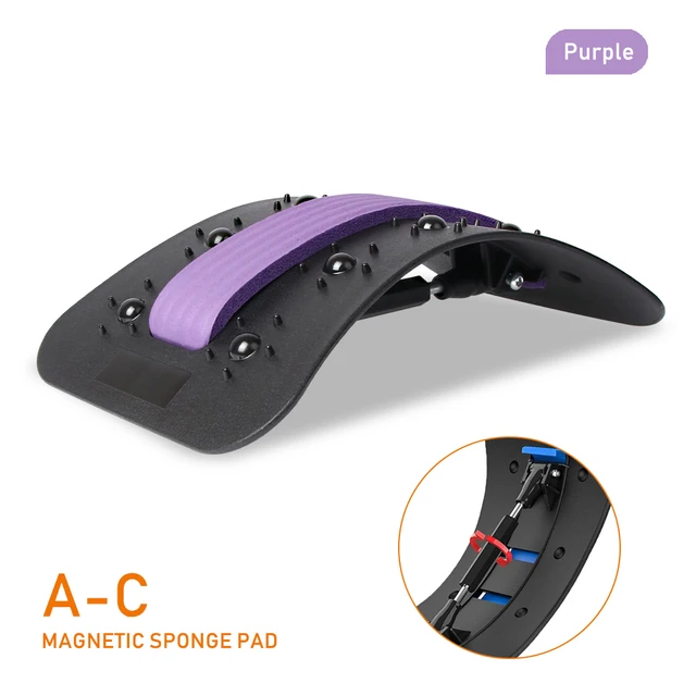 Magnetic Therapy Neck Back Massager Body Posture Corrector Pain Relief Cervical Pillow Fitness Stretcher Aesthetics Pressotherap New A-C Purple