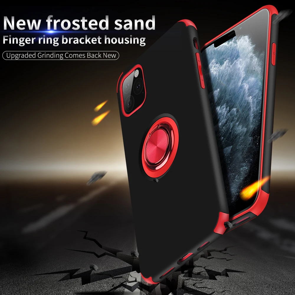 Автомобильный Магнитный чехол Eqvvol для iPhone 11 Pro MAX XS XR X, противоударный чехол-держатель с кольцом для iPhone 8, 7, 6, 6s Plus, 10, задняя крышка, чехол