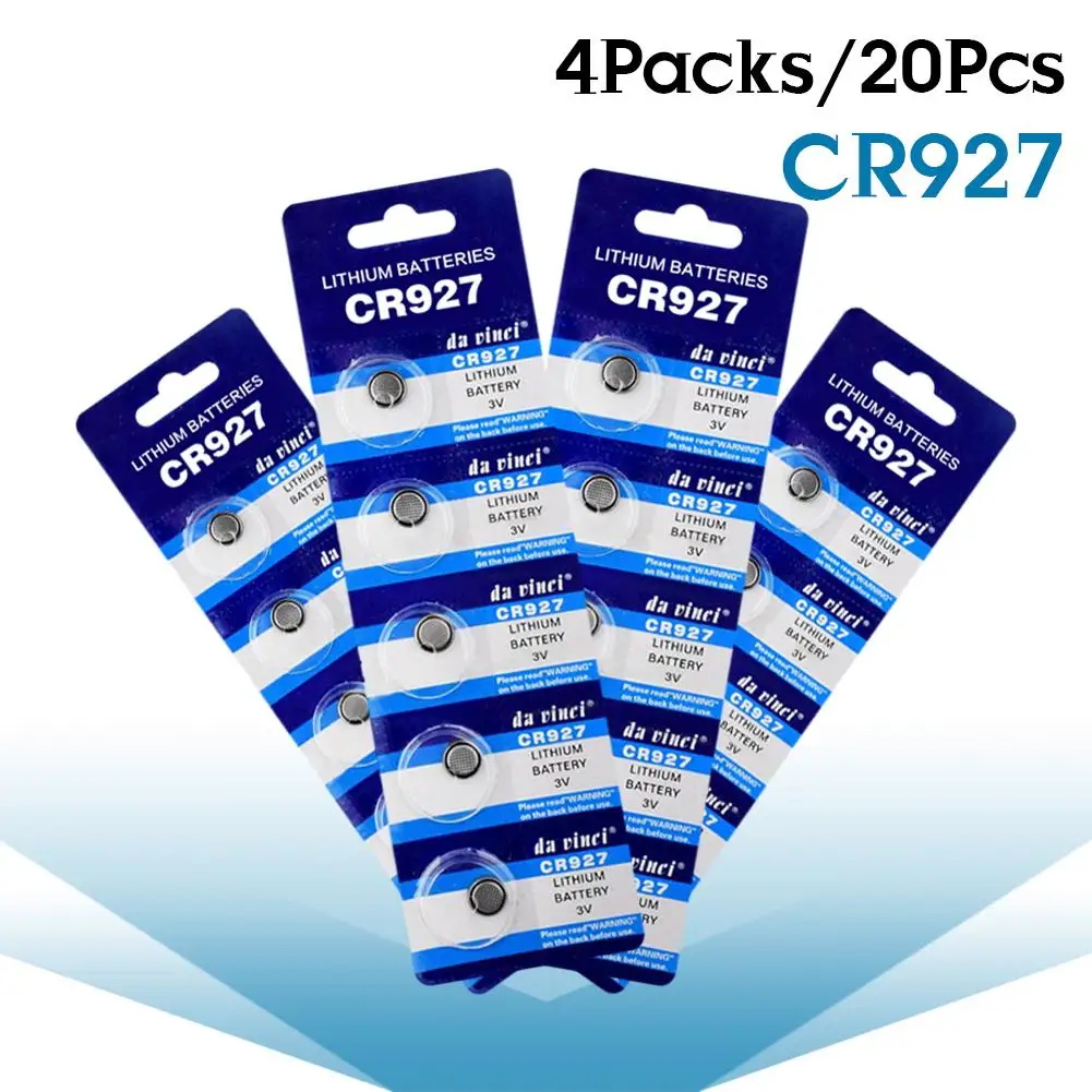 20 piezas 3V CR927 de litio pila de moneda batería 927 DL927 BR927 ECR927 5011LC CR927 DL927 BR927 5011LC LM927 batería de botón para juguetes