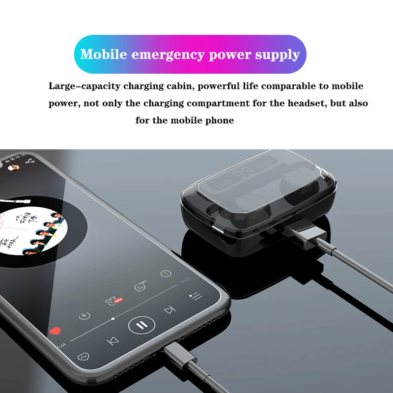 M11 tws5.0 ecouteur bluetooth sans fil для ecouteur iphone x sans fil iphone 7 samsung xiaomi huawei ecouteurs 3300mah