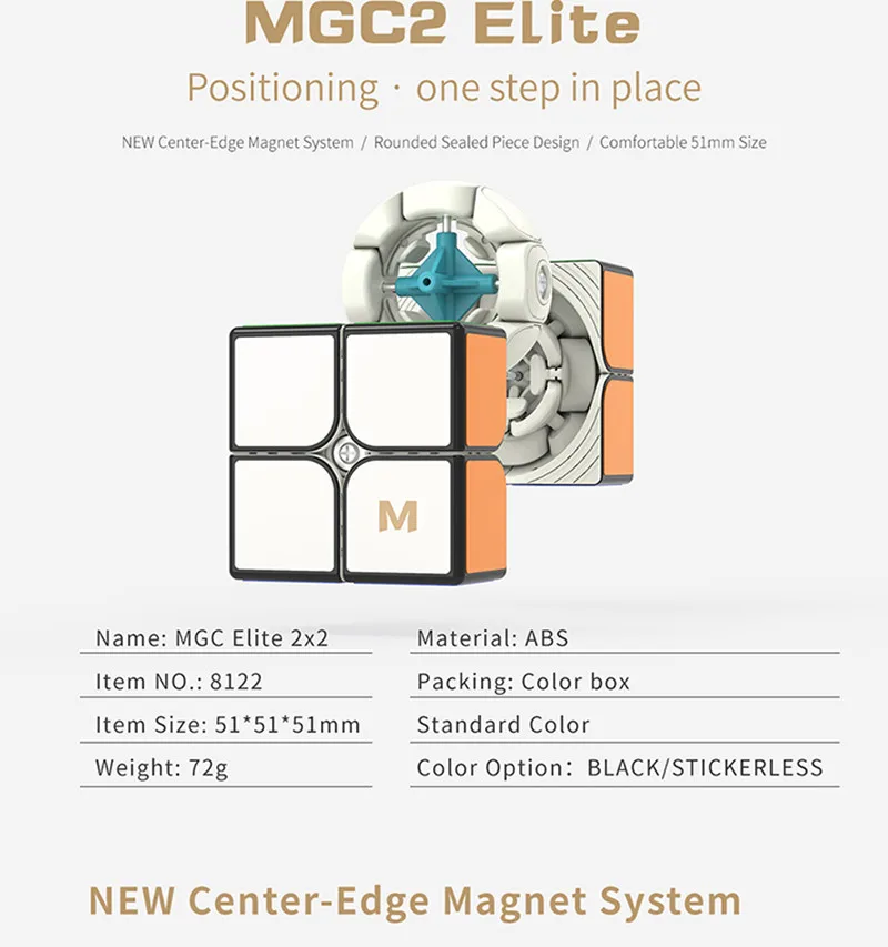 Elite Cubo Magnético 2x2x2 Professional Mágico yj Velocidade Puzzle Jogo Brinquedos Mgc 2x2 2 Mgc 2x2 elite cubo magnético mgc 2x2x2