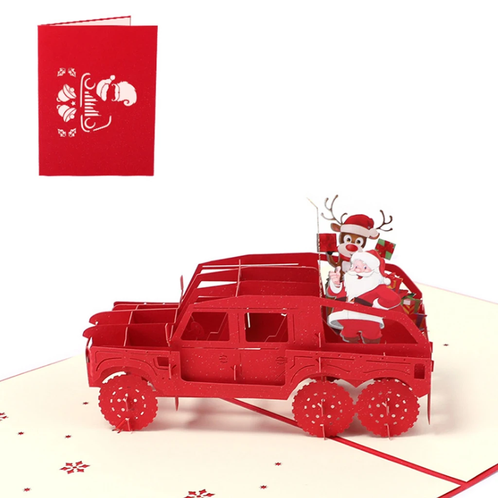  3D Pop Up Greeting Card Handmade Birthday Christmas Car Wedding Invitation Craft - 4.00027E+12