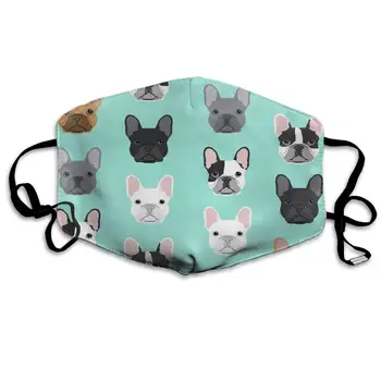 

Unisex Breathable French Bulldog Sweet Dog Puppy Puppies Dog Mouth Mask, Adjustable Earloop Anti Dust Pollution Face Mask for