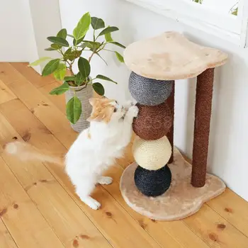 

good looking! Super sisal wear-resistant cat catching board cat climbing frame cat litter small cat tree toy export Japan