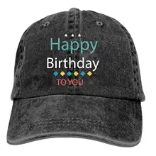 Джинсовая бейсболка на день рождения s Hat Регулируемая хлопковая спортивная крышка ремня для мужчин и женщин