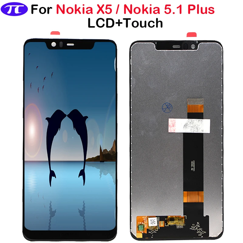 Качество AAA 5 8 &quotдля Nokia 1 Plus ЖК-дисплей сенсорный экран дигитайзер полная сборка