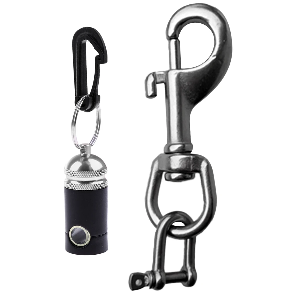 Diving  Snap Clip Ring Shackle Camera Torch Holder Hose Keeper Retainer
