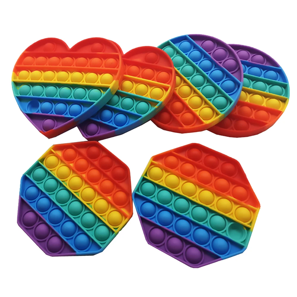 Sensory-Toys Fidget Stress-It-Rainbow-Pop Popit-Game Push-It Funny Pop Pop