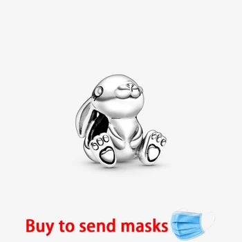 

2020 New Collection S925 Sterling Silver Beads Nini the Rabbit Charm fit Original Pandora Bracelets Women DIY Jewelry