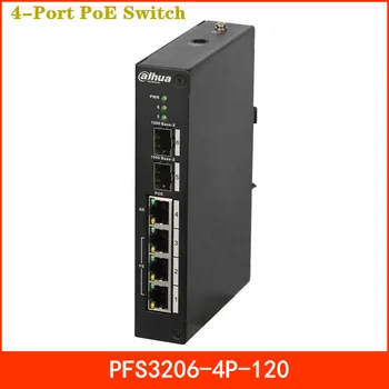 

Original Dahua 4 Port PoE Switch PFS3206-4P-120 Power DC48~57V Industrial Wide Temperature Design for IP CCTV System