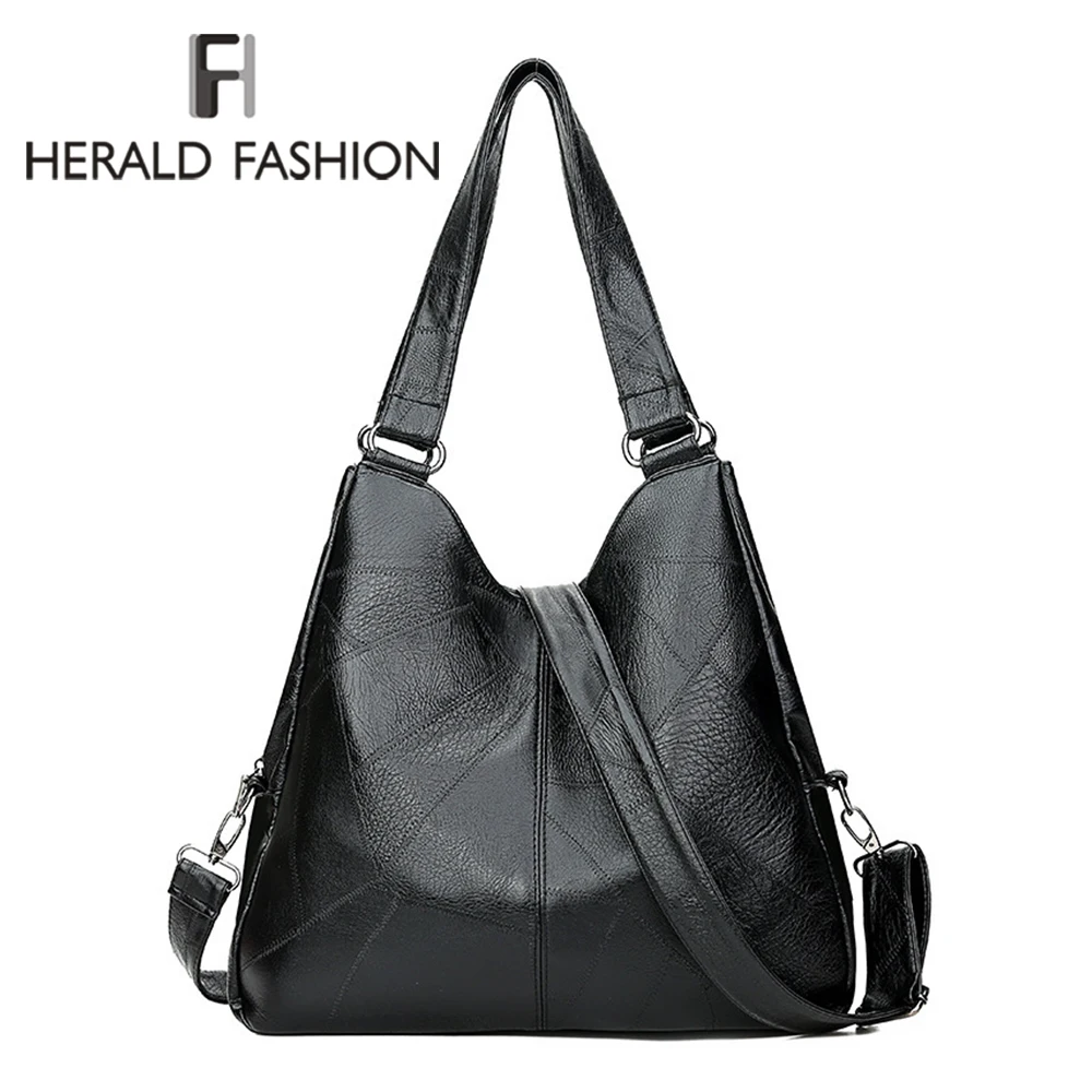 

2019 Winter Retro Soft Women Crossbody Bags Luxury Vintage Brand Designer Shoulder Bags for Female Top-handle Casual Big Totes