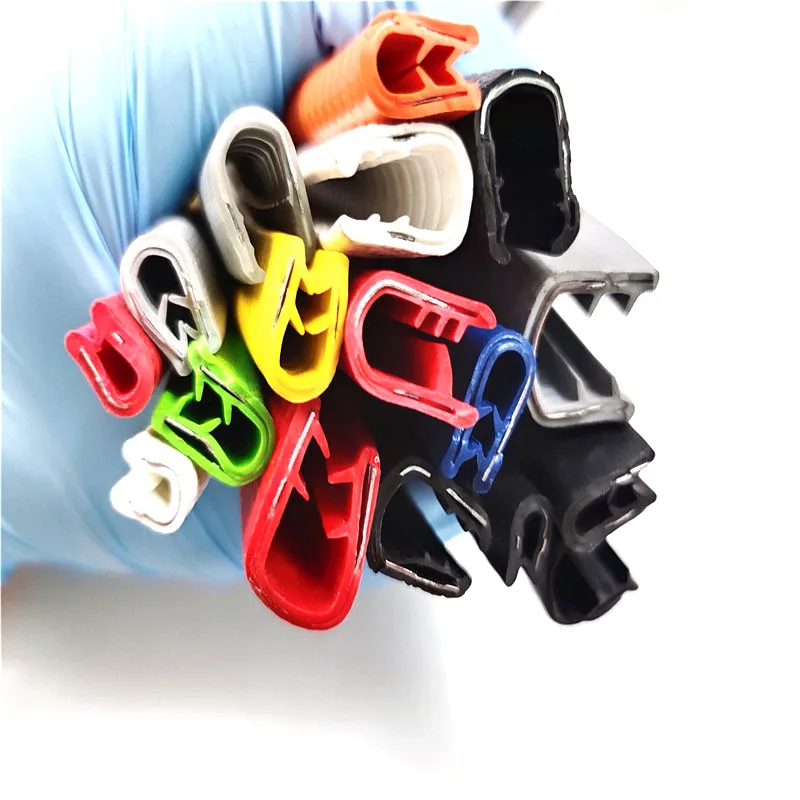 Sealing Strip Length 2M Clmap Thickness 0.3-25mm Panel U Shape Rubber Sealing Strip Edge Rubber Protection Strip Metal Plate Edge