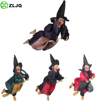 

ZLJQ Voice Control Witch Ghost Halloween Ornament Party Decorations Random Color Horror Toy KTV Haunted House Bar Props Supplies