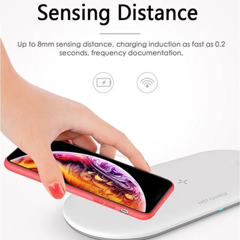 Chargeur sans fil для iPhone Galaxy s10 note10 plus a50 Беспроводное зарядное устройство 3 в 1 для Apple watch Airpods 2 3 pro Беспроводное зарядное устройство