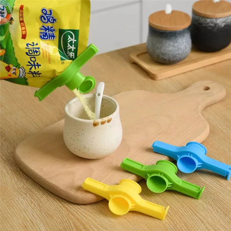 

Plastic Sealing Clip Snack Fresh Food Storage Sealing Bag Creative Reusable Storage Bag Sealer Clamp With Lid Kitchen Tools