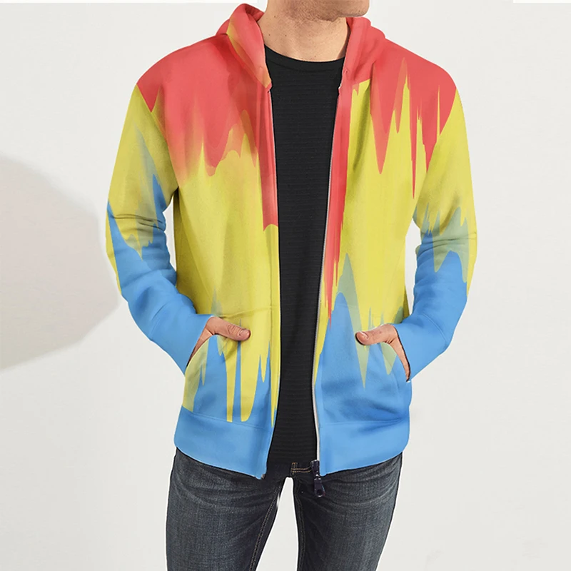 Мужская куртка для бега с рисунком краски женская спортивная капюшоном одежда