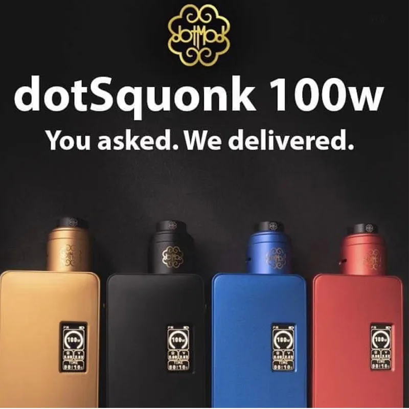 Dotmod Dot Mod Squonk 100 Вт электронная сигарета коробка мод комплект с dotRDA 24 мм V1.5 Dotmod RDA