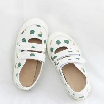 

New Cute Fruit Kids Canvas Shoes Hook Loop Princess Shoes Children Shoes Spring Girls Shoes Comfortable Baby Casual School Shoes