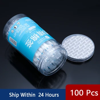 

50 Pcs Disposable Individual Package Wet Alcohol Cotton Swabs Double Head Disinfected Cleaning Stick Skin Sterilize Applicator