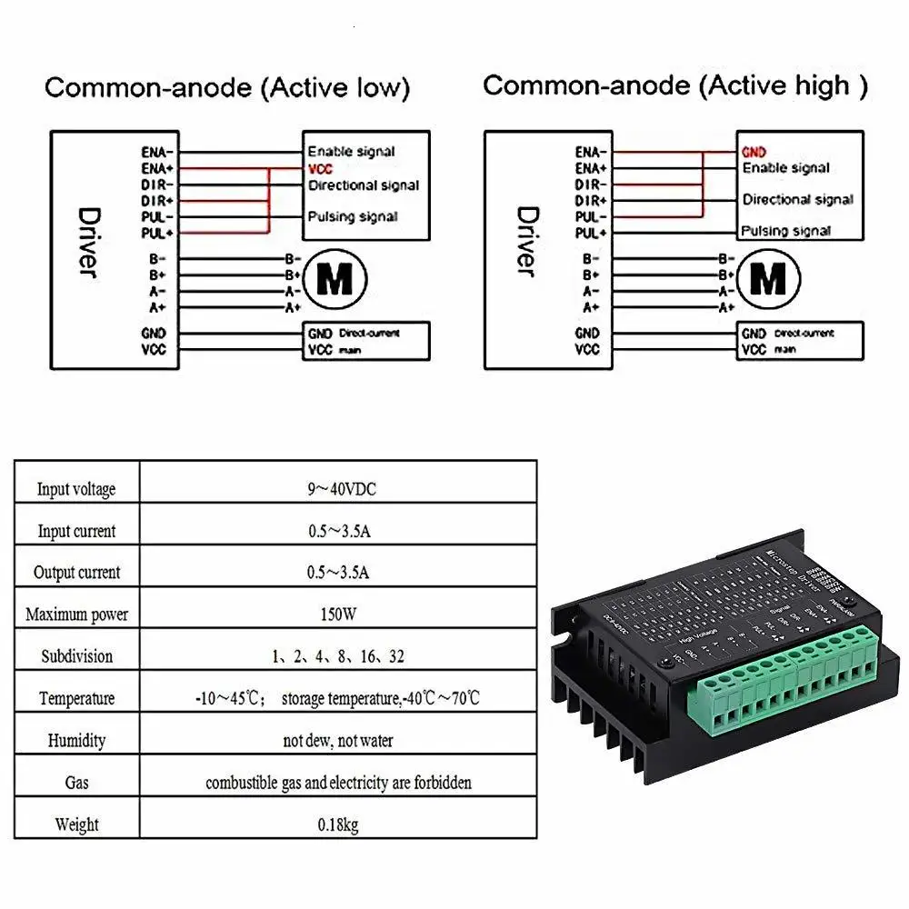 42/57/86 TB6600 4A 42 V DC маршрутизатор деревянный двигатель шаговый драйвер 32 сегментов обновленная версия технологии свежести и комплектов