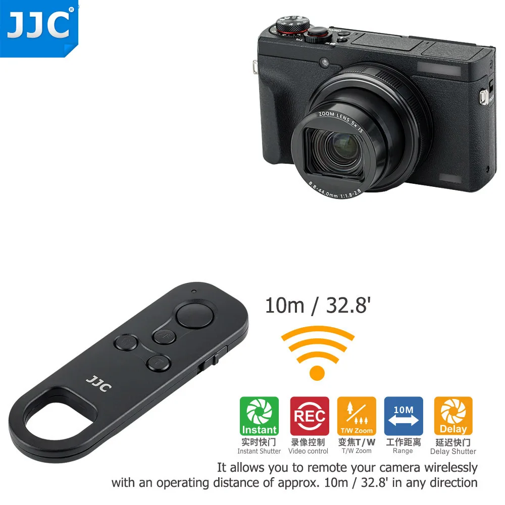 Jjc Br-E1 Telecomando Wireless Per Canon Eos R7 M50 Mark Ii 6D Mark Ii R5 R6 R Rp R3 90D 77D 850D 200D Ii M200 M50