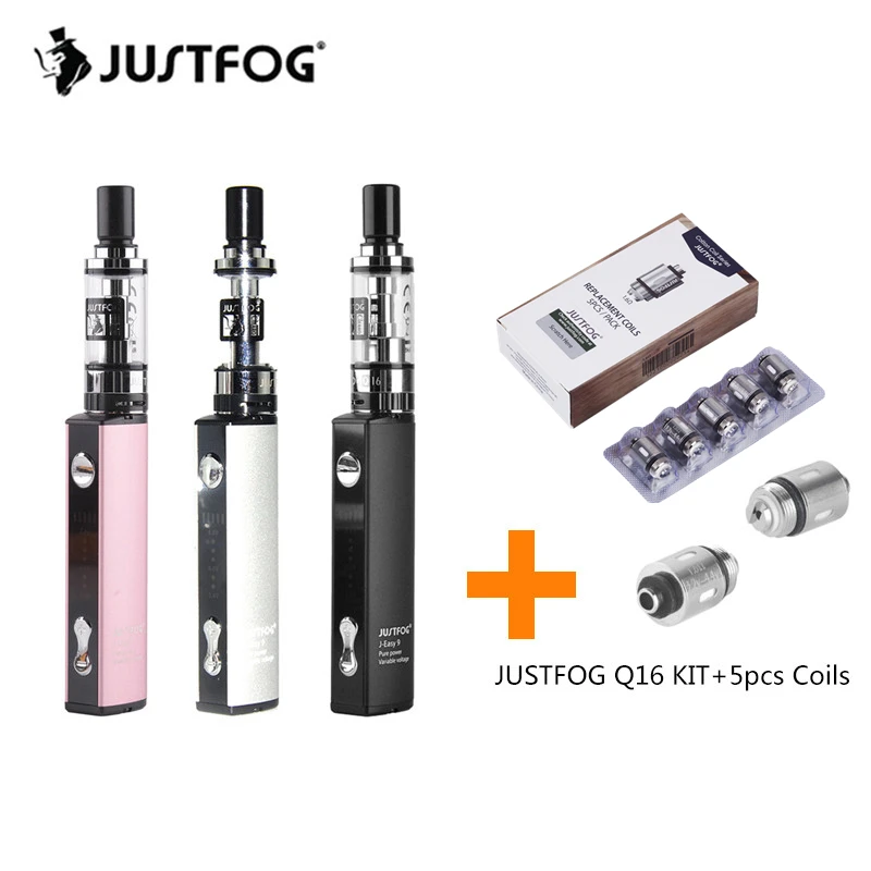 JUSTFOG Q16 комплект с 900 Ом 510 Сменная Головка Катушки Vape Pin мини-комплект 2 0 мАч