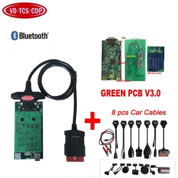 

2020 obd2 best V3.0 PCB VD TCS CDP 2016.R0 keygen diagnostic tool with bluetooth vd ds150e cdp+8 pcs car cables can choose