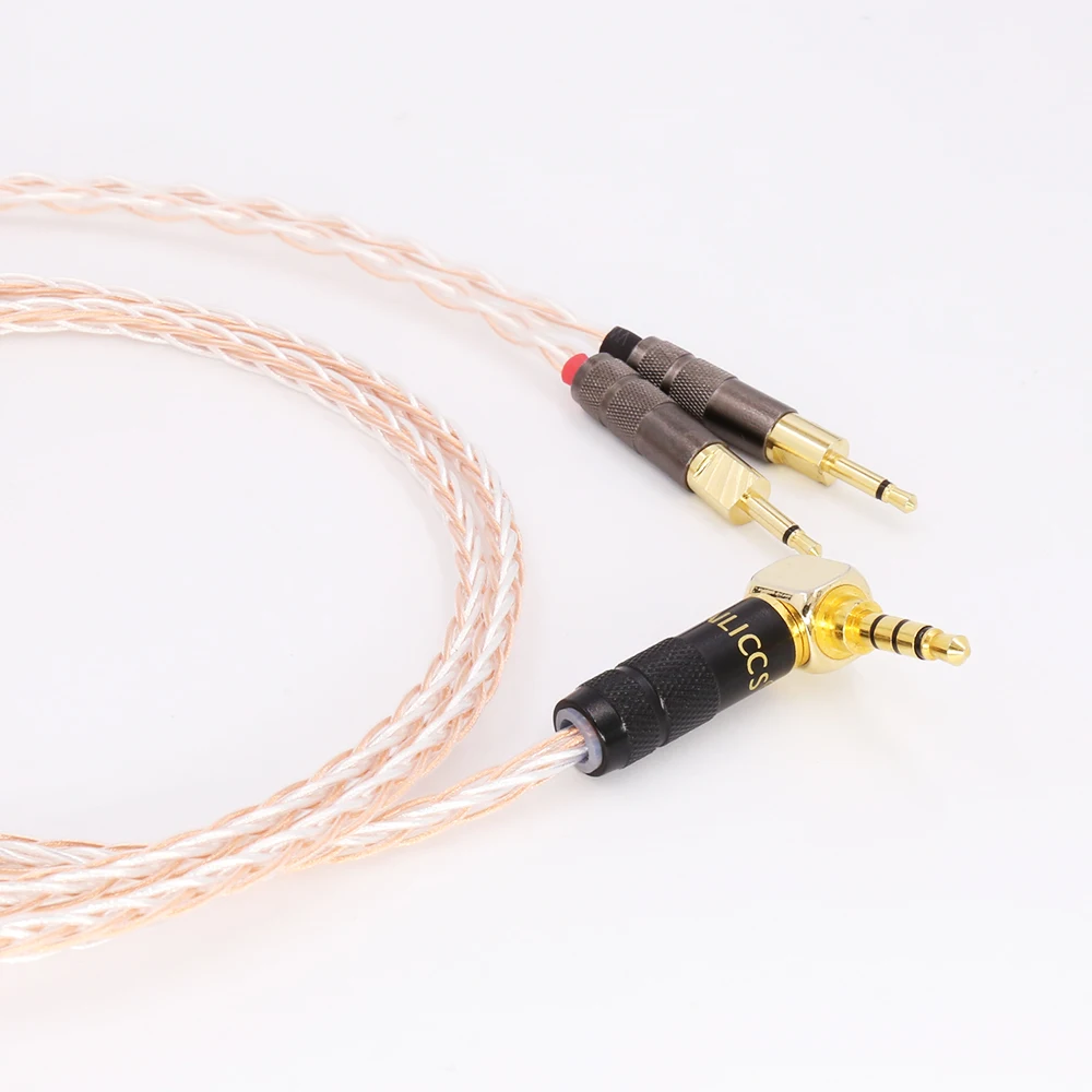 3 5mm Right Angled 4pole TRRS Re Zero Balanced Upgraded Audio Headphone Cable For HD700
