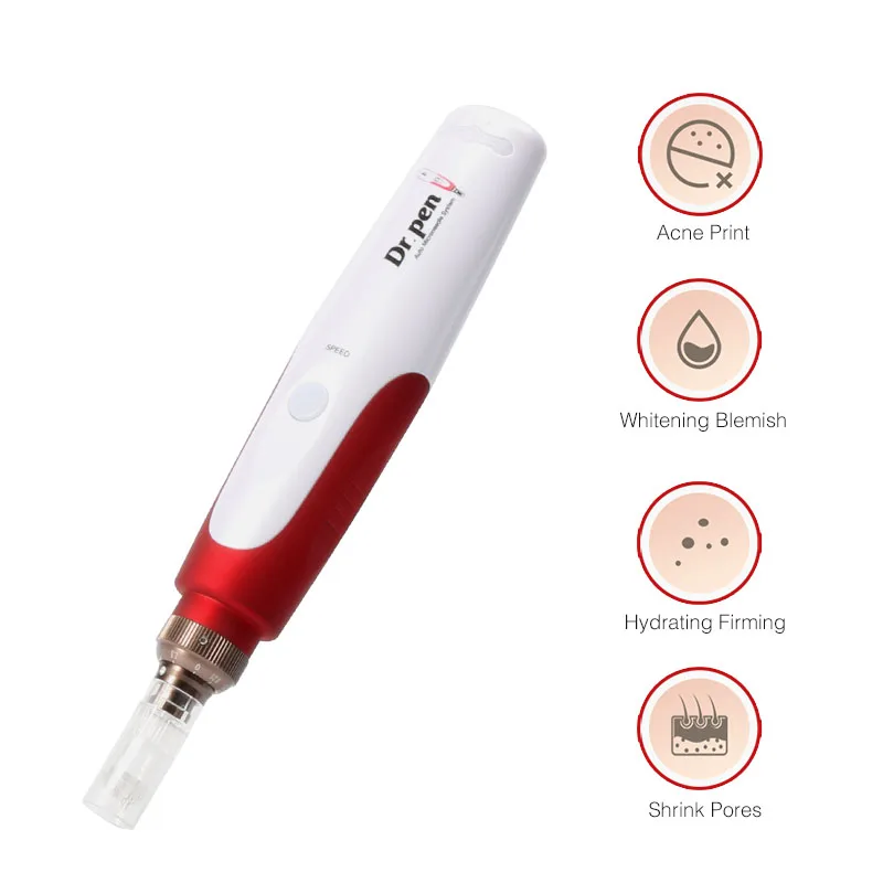 N2 W Dr pen Micro Needle Derma Stamp Therapy Beauty Tools с 6 шт. байонетным картриджем наконечники для игл
