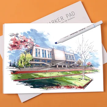 

A4 Marker Pad 30 Sheets Random Sketchbook for Drawing Professional Marker Paper For Artists Art Supplies Watercolor Notebook