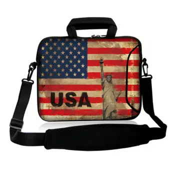 

USA Flag 11.6 /12.5/13.3/14/15.6/ 17.3 Notebook Computer Laptop Sleeve shoulder Bag for Men Women Ultrabook Cover 11 12 13 15 17