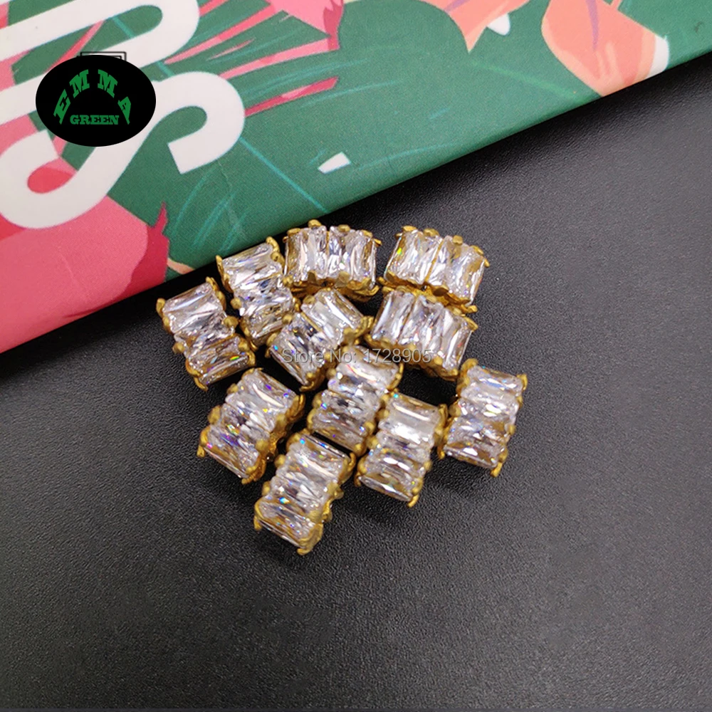 

Zircon Ring Gold Charms for Jewelry making 100pcs Round Circle Ring Zircons Accessories Crystal Zircon Findings Free shipping