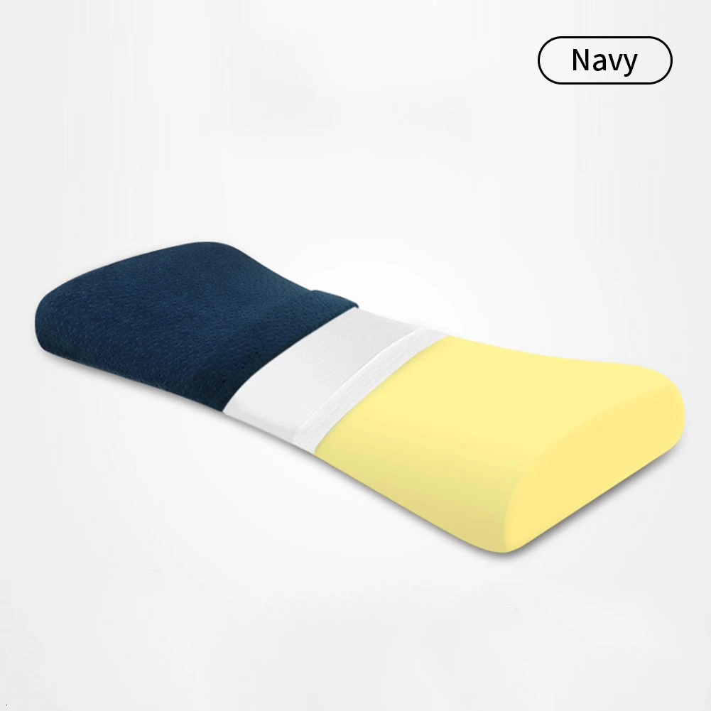 Подушка для сна из пены памяти Ортопедическая подушка для поддержки поясничного отдела боковые шпалы для беременных поясничная подушка для поддержки шейного отдела - Цвет: Navy Blue