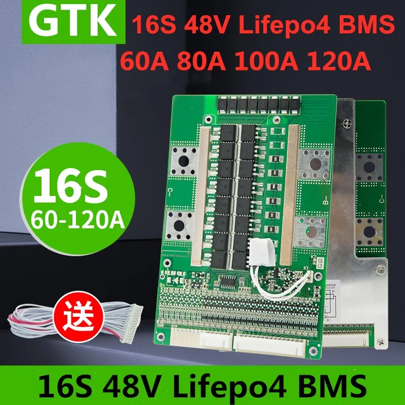 Smart BMS 16S 60A 80A 100A 120A литий-ионный lifepo4 такой же порт баланс контроллер bms для лодочного двигателя мощность двигателя