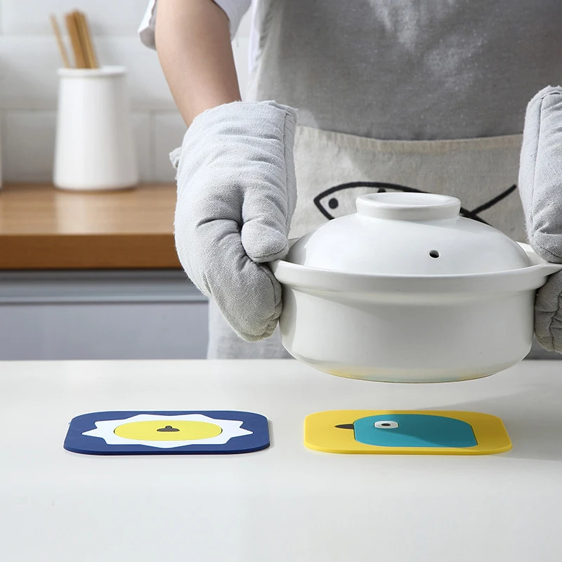 

Silicone Mat Placemat Multi-Function Home Heat Insulation Mat Nordic Kitchen Hot-Proof Mat Table Mat Pot Mat Thickened Circular