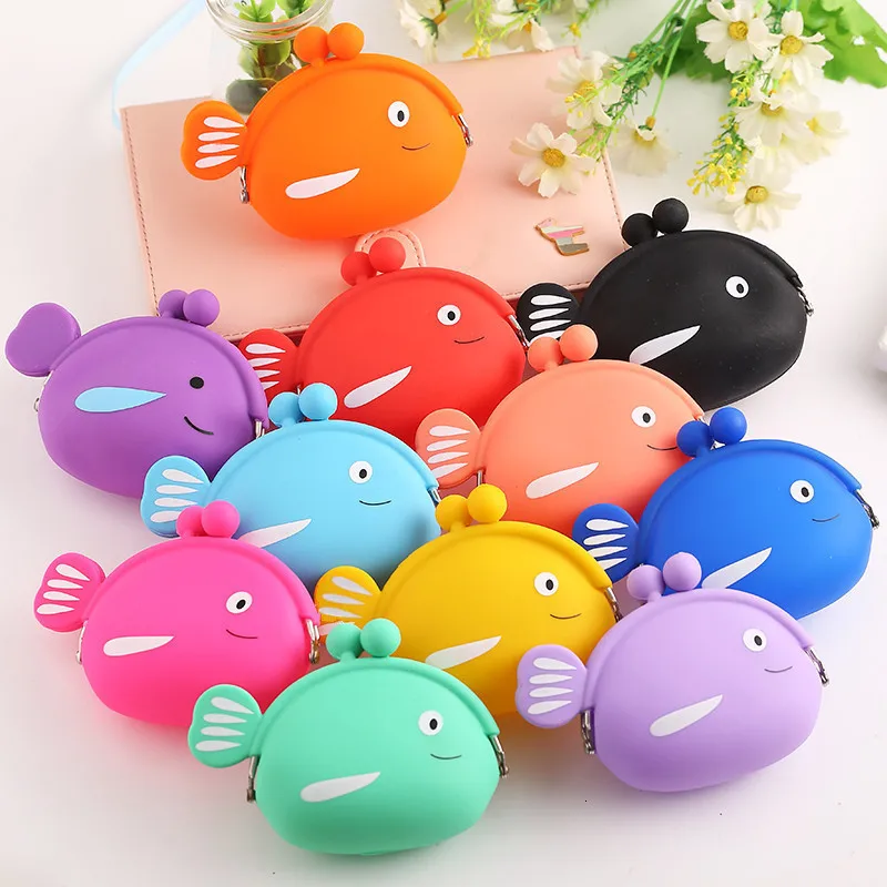Small Wallet Pouch Earphone-Bag Coin-Purse Fish-Animal Soft-Silicone Girls Fashion Women