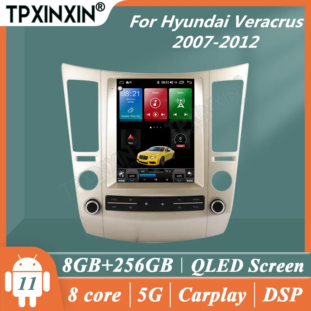 

for Hyundai Veracruz 2007 - 2012 Car Radio Tape Recorder 2Din Android Tesla Stereo Autoradio Central Multimidia Video Player