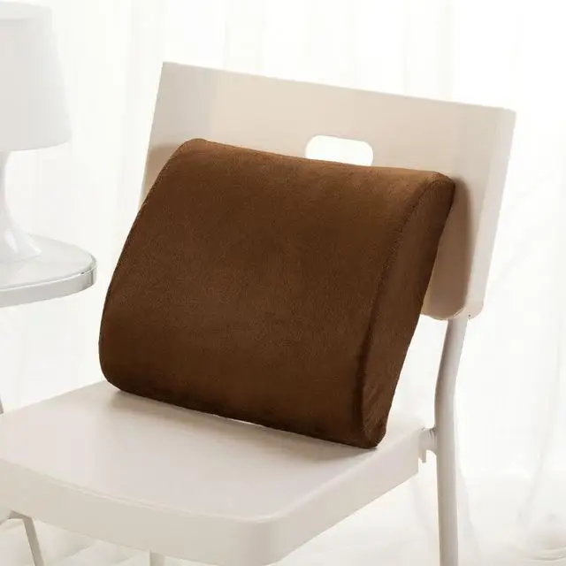 2 In 1 Bamboo Fiber Memory Foam Seat Cushion Back Cushion Slow Rebound Waist Support Set for Home Office Health Care Chair Pad 