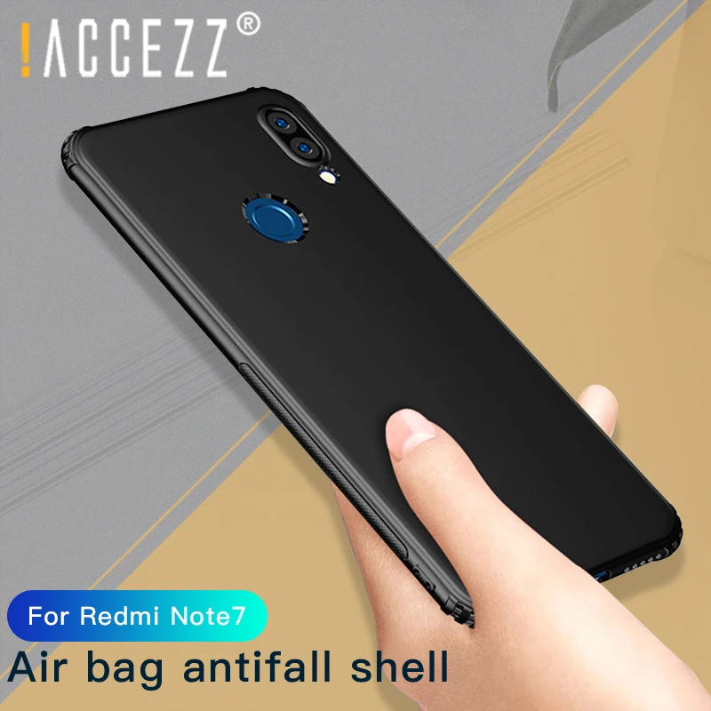 !ACCEZZ Case For Xiaomi Redmi Note 7 TPU Slim Soft Anti Skiding Shockproof Silicon Back Cover Mobile Phone Protection Coque Capa |