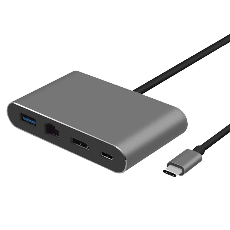 Usb type-C Thunderbolt 3 к HDMI 4 к Ethernet адаптер Gigabit USB-C USB 3,0 хаб-конвертер type-C PD OTG концентратор адаптер для Macbook