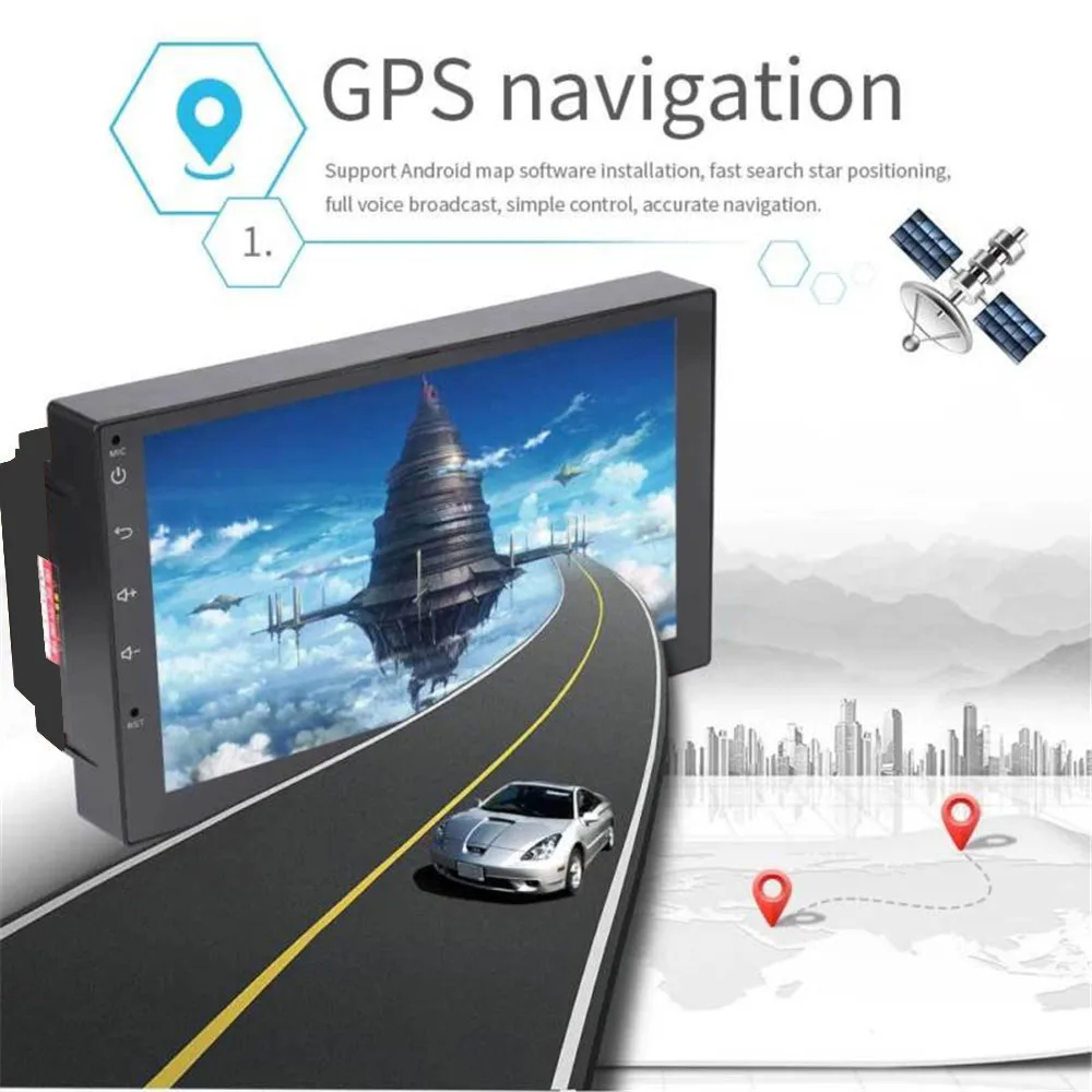 Android 9,1 2 Din Автомобильный Радио gps Навигация стерео плеер " HD Универсальный Авто радио мультимедиа видео плеер wifi bluetooth usb
