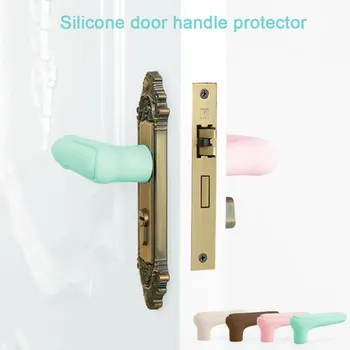 

2pcs Safety Door Handle Protective Covers Sleeve For Baby's Room Soft Silicone Doorknob Pad Covers Anti-Collision Safety Guards
