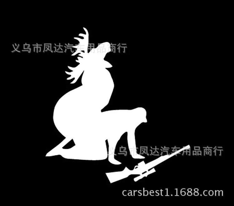 Y066 поставка Горячие продажи-Moose охотничий Лось Охотник бампер наклейка s охотничья смешная Автомобильная наклейка