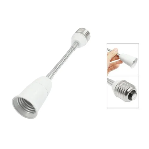 

19cm Long Flexible Goose Neck E27 to E27 LED Light Bulb Extension Adapter